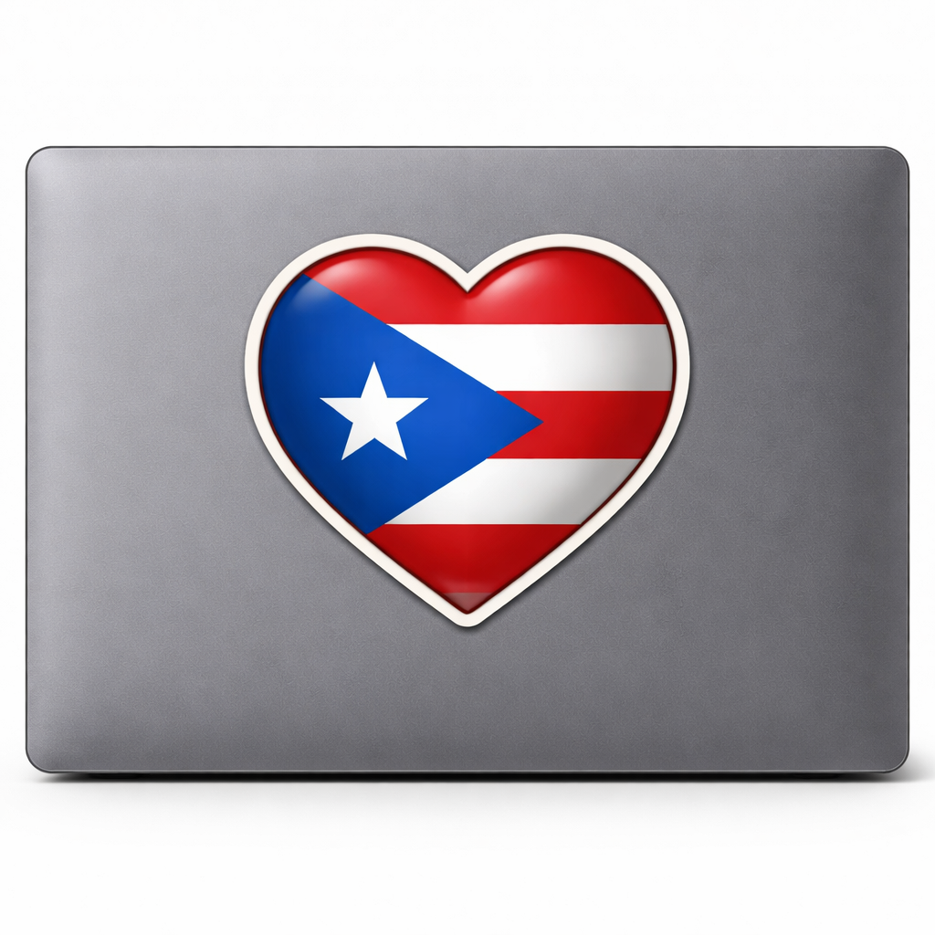 PR Puerto Rico Sticker Decal Vinyl Laptop Car Window Bumper AUTO Bottle Water Bottle Helmets Waterproof Flag