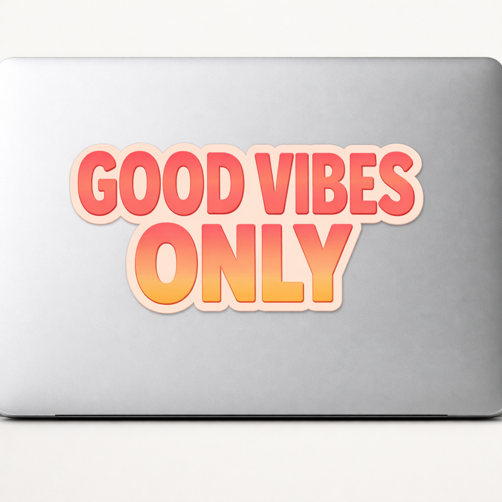Good Vibes Only Sticker Decal Vinyl Laptop Car Window Bumper AUTO Water Bottle Helmets Waterproof Motivation