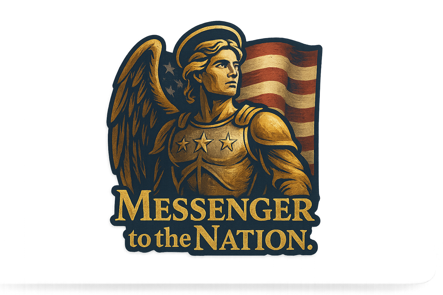 Gabriel Armored Chestplate Stars USA Flag Sticker Decal Vinyl Laptop Car Window Bumper AUTO Water Bottle Helmets Waterproof