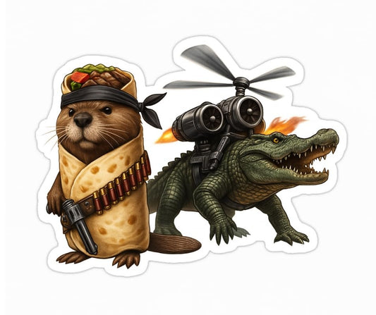 Vinyl sticker: Frigo Camelo and Crocodilo Bombordiro Sticker Decal for Laptop Wall Car Window Bumper Truck Auto Water Bottle – Waterproof Vinyl Meme Hybrid Duo 4 in