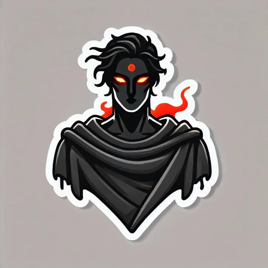 Vinyl sticker: Minimalist Hades Sticker for Laptop, Wall, Car, Window, Bumper, Decal, Truck, Waterproof Auto, and Water Bottle Design (6)
