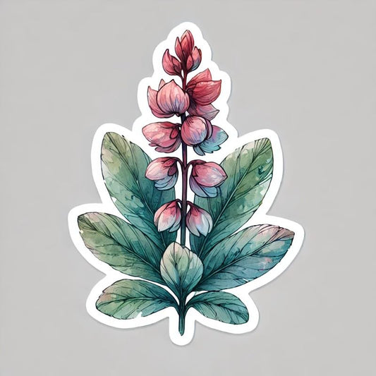 Vinyl sticker: Watercolor Gaultheria Waterproof Laptop Wall Car Window Bumper Sticker Decal Truck Auto Water Bottle