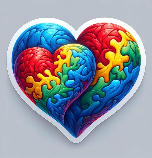 Vinyl sticker: Autism Awareness Puzzle Earth Sticker with - Unity Circle Decal for Laptops, Cars, Windows, and Bottles (6)