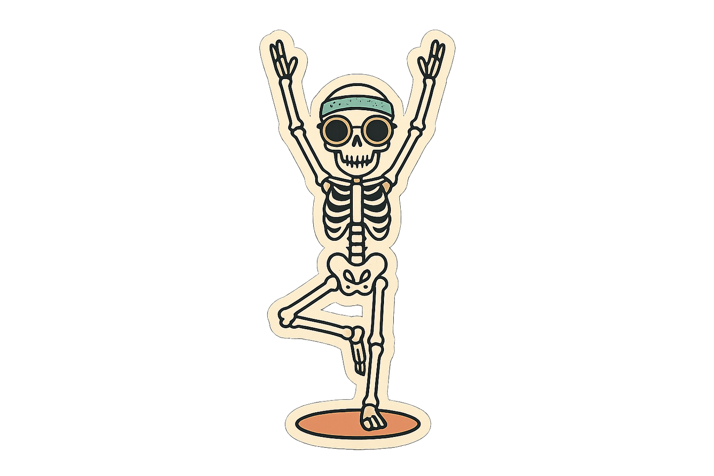 Funny Skeleton Sticker Decal Vinyl Laptop Car Window Bumper AUTO Water Bottle Helmets Waterproof Yoga Poses