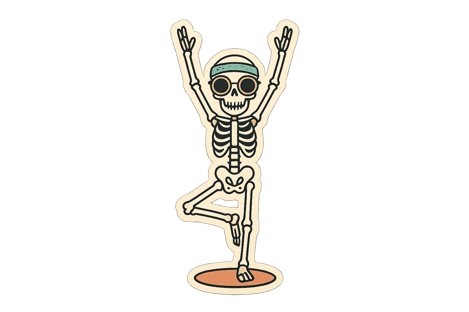 Funny Skeleton Sticker Decal Vinyl Laptop Car Window Bumper AUTO Water Bottle Helmets Waterproof Yoga Poses