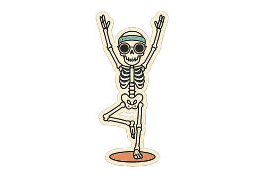 Funny Skeleton Sticker Decal Vinyl Laptop Car Window Bumper AUTO Water Bottle Helmets Waterproof Yoga Poses