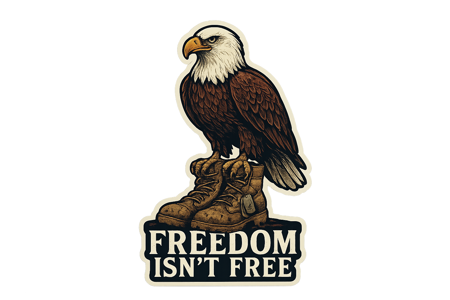 Eagle USA Sticker Decal Vinyl Laptop Car Window Bumper AUTO Water Bottle Helmets Waterproof Bald Eagle Military
