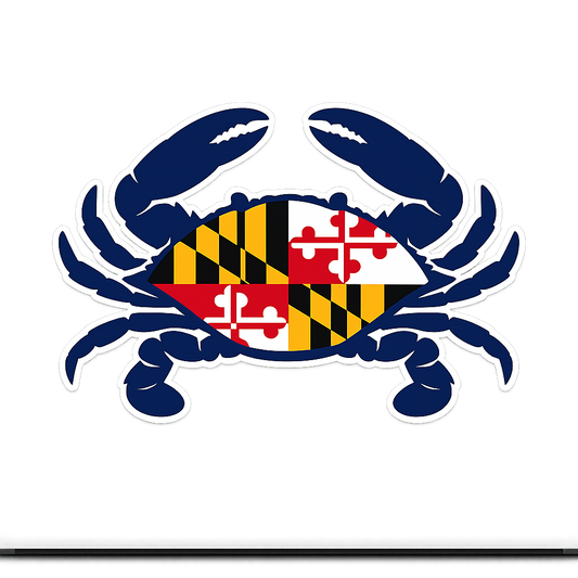 MD Maryland Blue Crab Sticker Decal Vinyl Laptop Car Window Bumper AUTO Water Bottle Helmets Waterproof