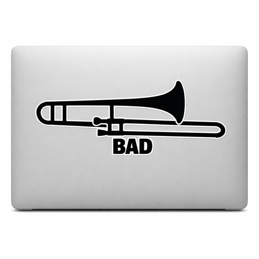 Trombone Sticker Decal Vinyl Laptop Car Window Bumper AUTO Water Bottle Helmets Waterproof Music Humor