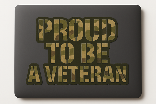 Veteran Proud Sticker Decal Vinyl Laptop Car Window Bumper AUTO Water Bottle Helmets Waterproof USA Military