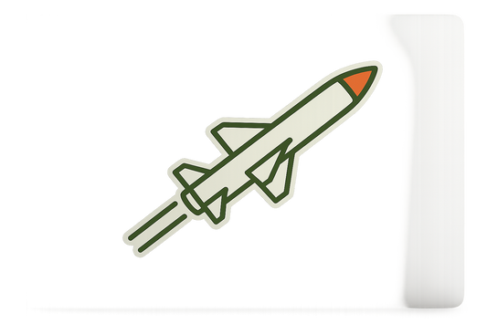 AA Anti-Aircraft Missile Sticker Decal Vinyl Laptop Car Window Bumper AUTO Water Bottle Helmets Waterproof Military