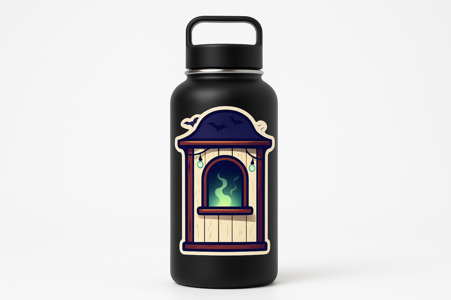 Haunted Carnival Ticket Booth Sticker Decal Vinyl Laptop Car Window Bumper AUTO Water Bottle Helmets Waterproof Glow