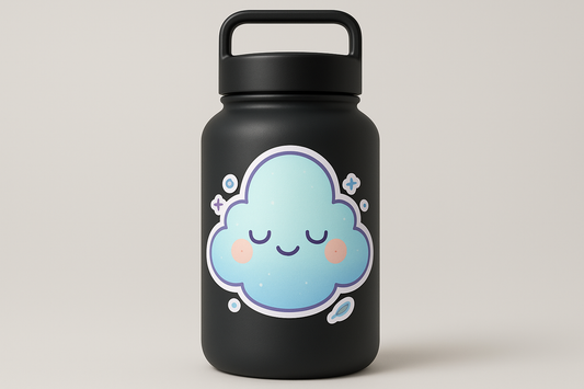 Calm Like a Cloud Sticker Decal Vinyl Laptop Car Window Bumper AUTO Water Bottle Helmets Waterproof Mindfulness Kids