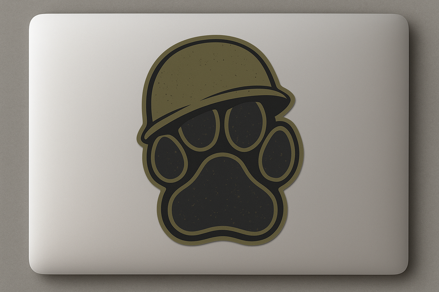 Dog Paw Military Helmet Sticker Decal Vinyl Laptop Car Window Bumper AUTO Bottle Water Bottle Helmets Waterproof