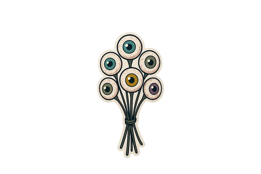Scary Eyeball Bouquet Sticker Decal Vinyl Laptop Car Window Bumper AUTO Water Bottle Helmets Waterproof Horror