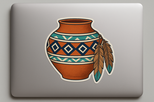 Native American Pottery Sticker Decal Vinyl Laptop Car Window Bumper AUTO Water Bottle Helmets Waterproof