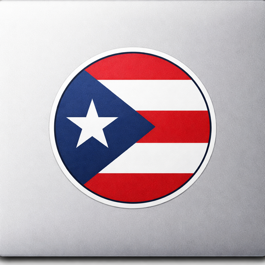 PR Puerto Rico Sticker Decal Vinyl Laptop Car Window Bumper AUTO Water Bottle Helmets Waterproof Flag