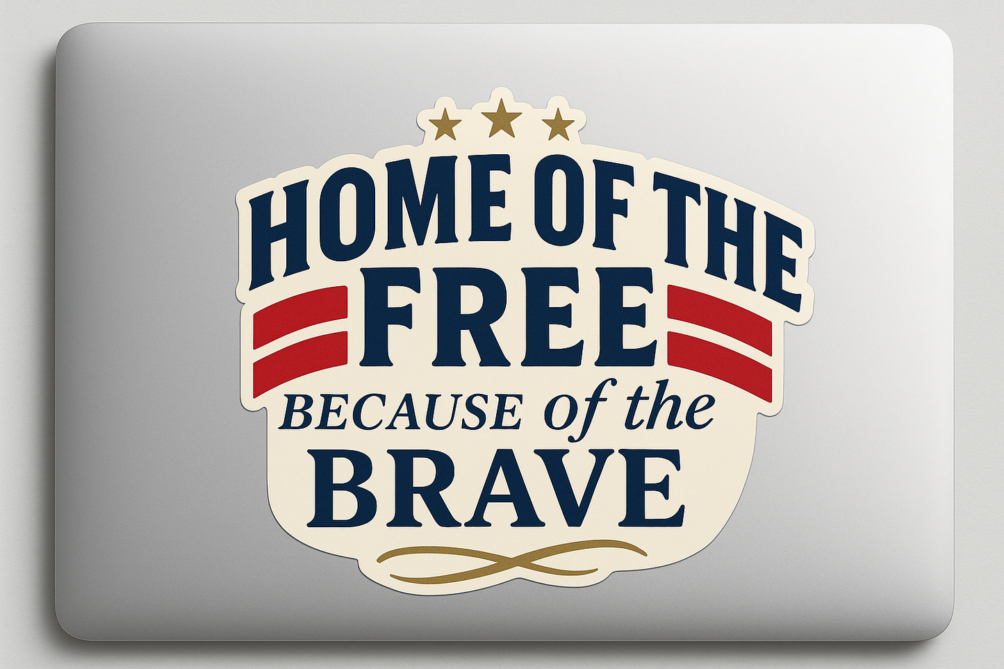 USA United States Home of the Free Because of the Brave Sticker Decal Vinyl Laptop Car Window Bumper AUTO Water Bottle Helmets Waterproof