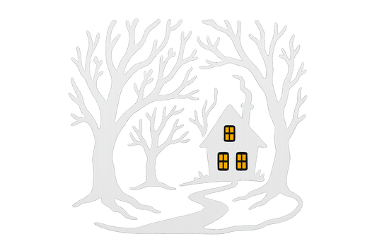 Haunted Forest Sticker Decal Vinyl Laptop Car Window Bumper AUTO Water Bottle Helmets Waterproof Glowing Windows