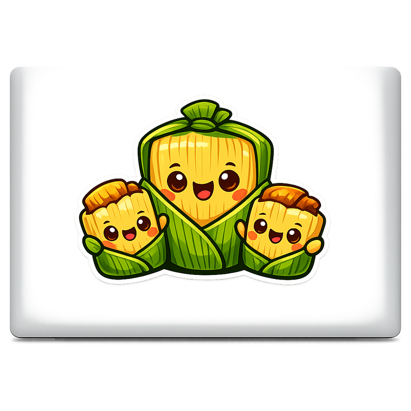 MX Mexico Tamales Sticker Decal Cute Cartoon Food Vinyl Laptop Car Window Bumper AUTO Water Bottle Helmets Truck Waterproof Modern Style Isolated