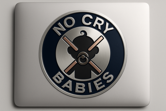 NO CRY BABIES Sticker Decal Vinyl Laptop Car Window Bumper Truck AUTO Bottle Water Bottle Helmets Waterproof