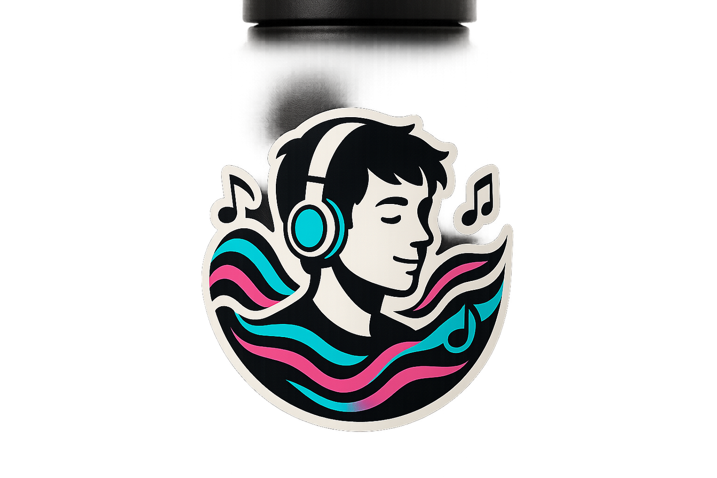 Headphones Music Lover Sticker Decal Vinyl Laptop Car Window Bumper AUTO Water Bottle Helmets Waterproof