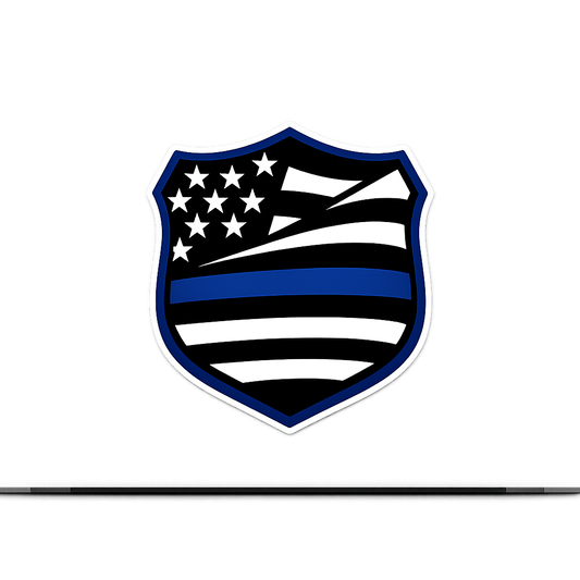 USA United States Thin Blue Line Sticker Decal Vinyl Laptop Car Window Bumper AUTO Water Bottle Helmets Waterproof