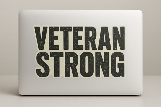 Veteran Strong Sticker Decal Vinyl Laptop Car Window Bumper AUTO Water Bottle Helmets Waterproof Patriotic Military