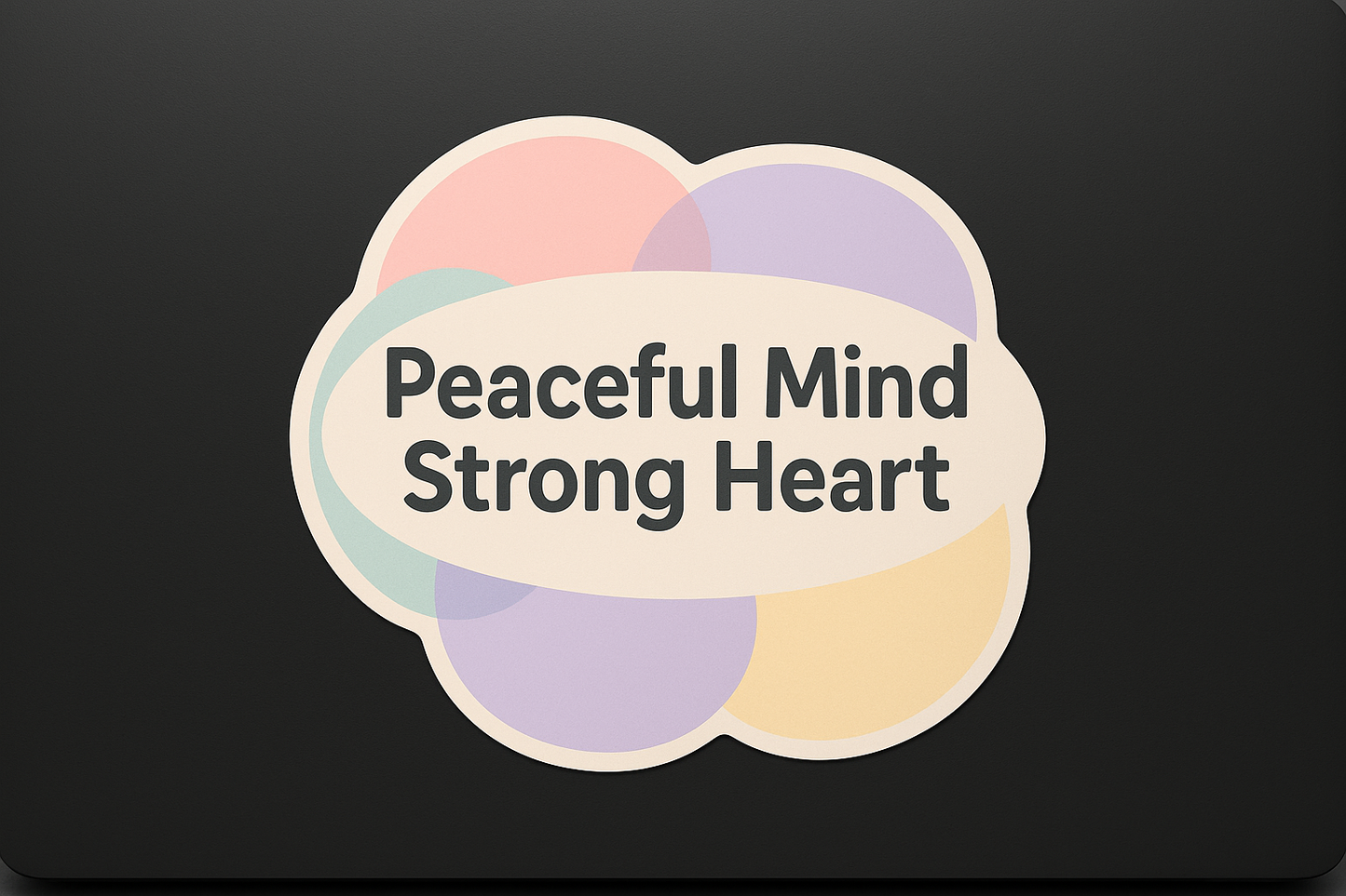 PM Peaceful Mind SH Strong Heart Sticker Decal Vinyl Laptop Car Window Bumper AUTO Water Bottle Helmets Waterproof