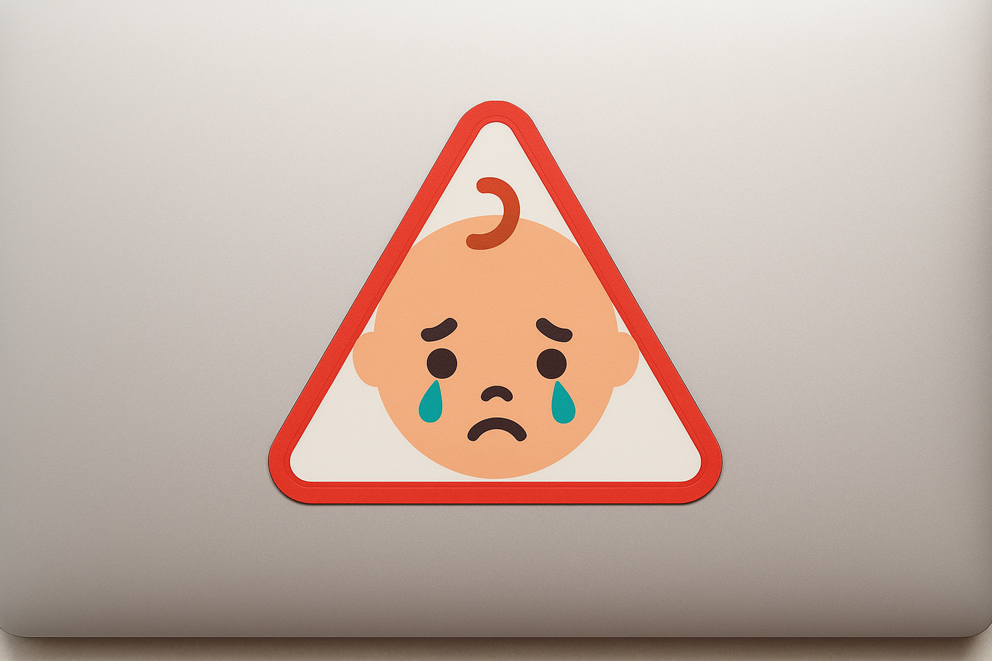 Simplified Baby Head Tear Warning Sticker Decal Vinyl Laptop Car Window Bumper AUTO Bottle Water Bottle Helmets Waterproof