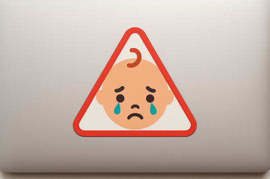 Simplified Baby Head Tear Warning Sticker Decal Vinyl Laptop Car Window Bumper AUTO Bottle Water Bottle Helmets Waterproof