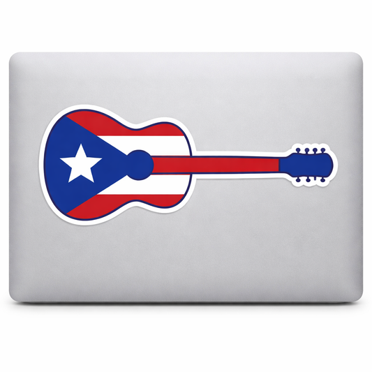 PR Puerto Rico Sticker Decal Vinyl Laptop Car Window Bumper AUTO Water Bottle Helmets Waterproof Guitar Silhouette