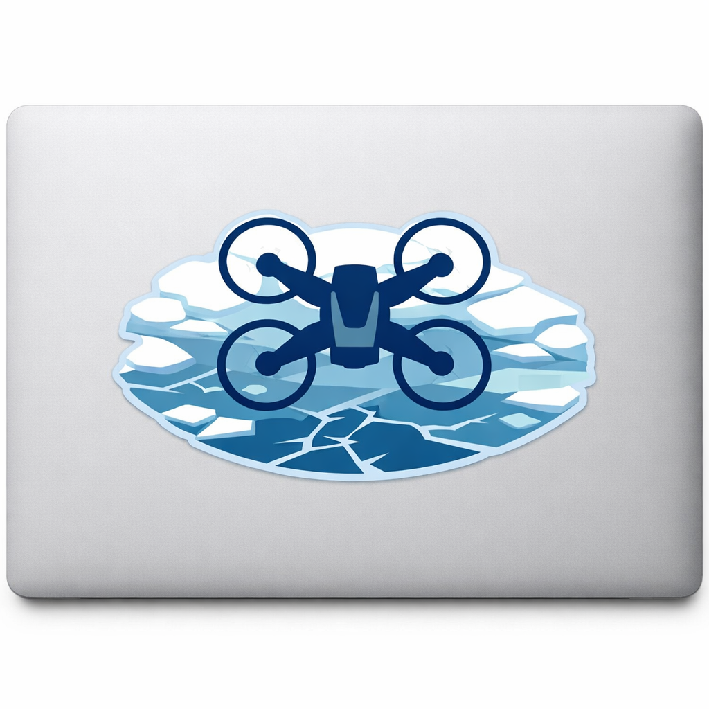 Arctic DRN Drone Sticker Decal Vinyl Laptop Car Window Bumper AUTO Water Bottle Helmets Waterproof Frozen Ocean