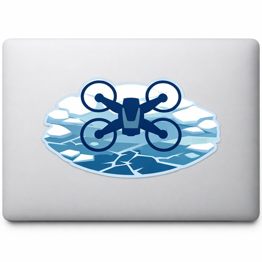Arctic DRN Drone Sticker Decal Vinyl Laptop Car Window Bumper AUTO Water Bottle Helmets Waterproof Frozen Ocean