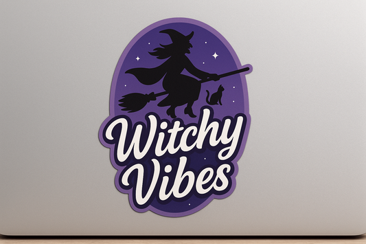 Witchy Vibes Sticker Decal Vinyl Laptop Car Window Bumper Truck AUTO Bottle Water Bottle Helmets Waterproof