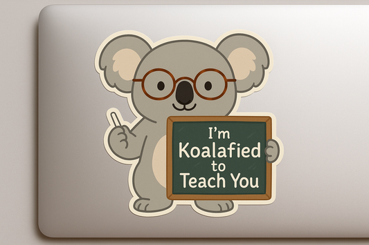 Koala Teacher Australia Sticker Decal Vinyl Laptop Car Window Bumper AUTO Water Bottle Helmets Waterproof Teaching
