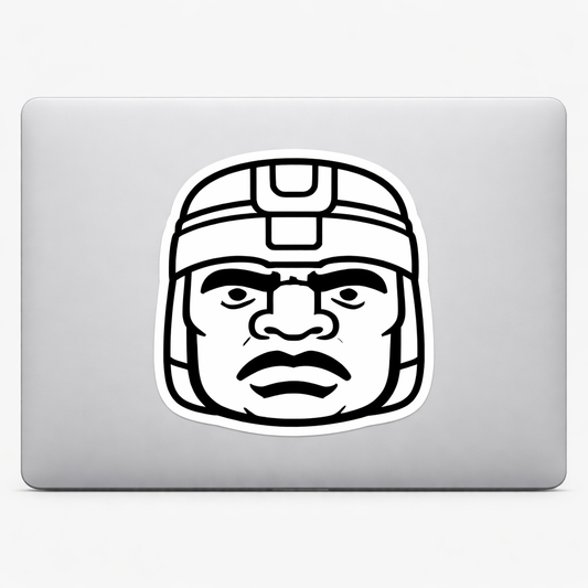 Olmec Head Symbol MX Mexico Sticker Decal Vinyl Laptop Car Window Bumper AUTO Water Bottle Helmets Waterproof