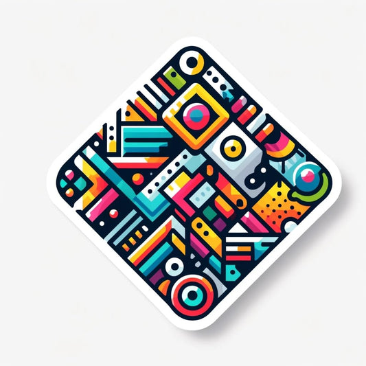 Vinyl sticker: Abstract Geometric Pattern Sticker for Laptop, Wall, Car, Window, Bumper, Waterproof Decal for Trucks and Water Bottles (6)