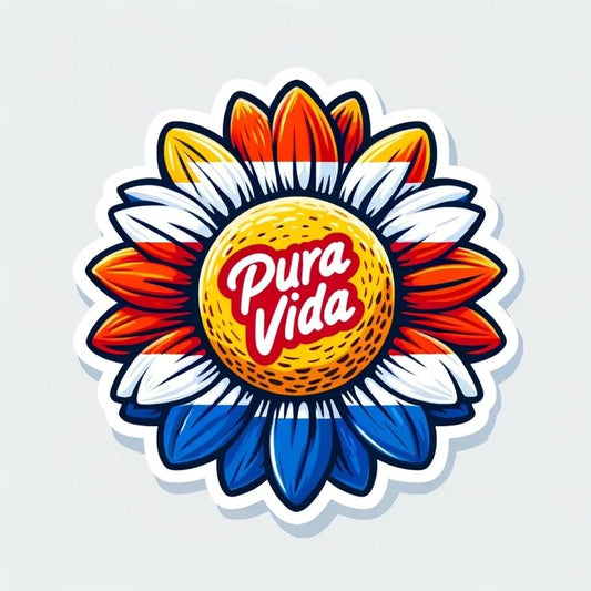 Vinyl sticker: Sticker Pura Vida Tropical Sunflower Decal Embrace The Surf Sunset Wildlife Vibes for Car Truck Bumper Laptop Tumbler (8")