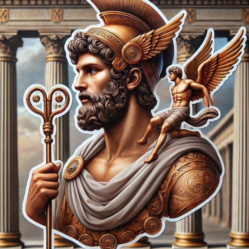 Vinyl sticker: Hyper-Realistic Hermes Sticker – Waterproof Vinyl Decal for Laptop, Wall, Car, Window, Bumper, Truck, Auto, Water Bottle (4)