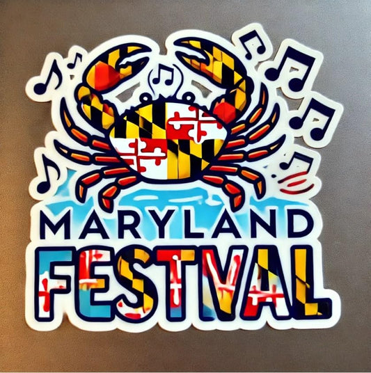 Vinyl sticker: Maryland Blue Crab Laptop Wall Car Window Bumper Sticker Decal Truck Waterproof Auto Water Bottle with Chesapeake Bay Theme (4)
