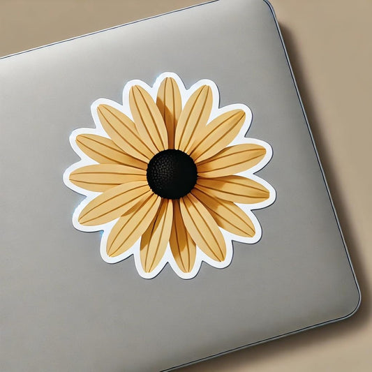 Vinyl sticker: Black-Eyed Susan Maryland Wildflower Laptop Wall Car Window Bumper Sticker Decal Truck Waterproof Auto Water Bottle Minimalist Design (6)