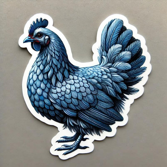 Vinyl sticker: Blue Hen Laptop Wall Car Window Bumper Sticker Decal Truck Waterproof Auto Water Bottle – Cartoon Fun Delaware State Bird (6)