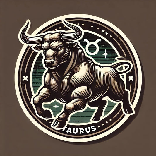 Vinyl sticker: Waterproof Taurus Bull Zodiac Sticker for Laptop, Wall, Car, Window, Bumper, Truck, and Water Bottle – Robust and Dynamic Design in Earthy Tones (4)