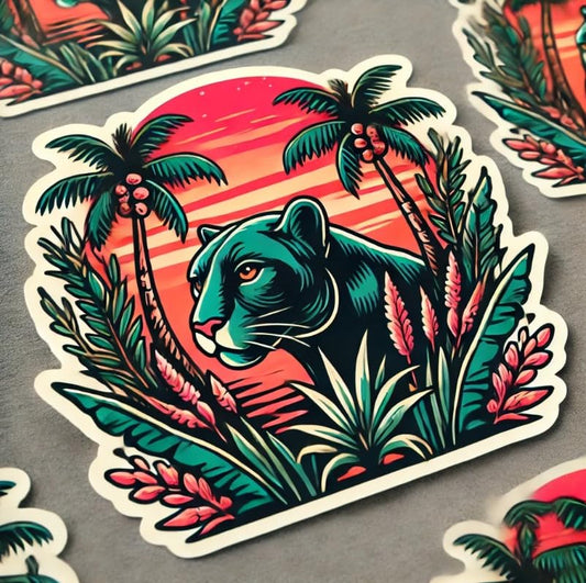 Vinyl sticker: Florida Panther Sticker - Leaping Panther Design for Car, Window, Laptop, Truck Bumper, Waterproof Decal for Auto, Water Bottle (4)