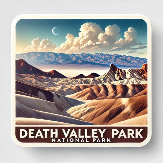 Vinyl sticker: Death Valley National Park Scenic Sticker for Laptop, Wall, Car, Window, Bumper, Waterproof Decal for Truck, Auto, Water Bottle