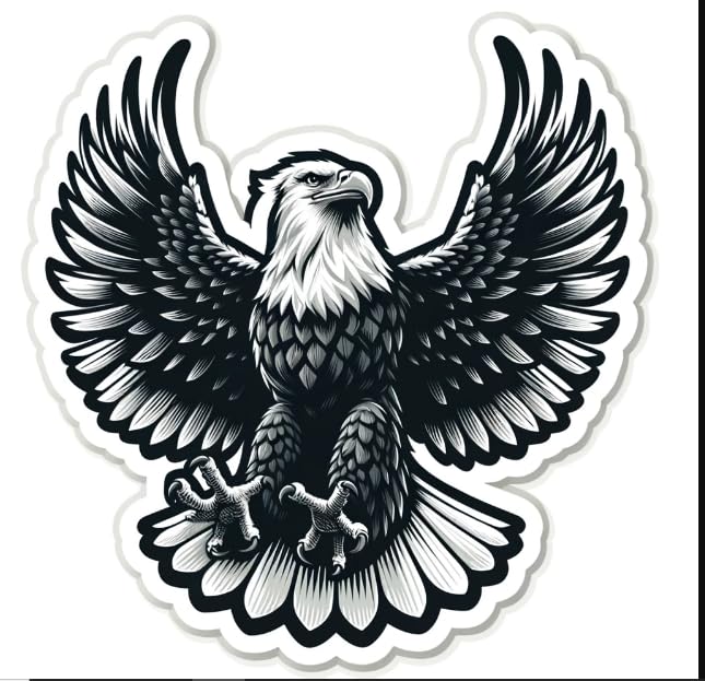 Vinyl sticker: Majestic Bald Eagle Soaring Sticker - Realistic Eagle Decal for Outdoor Gear, Vehicles, Patriotic Decor - Vinyl Sticker for Wildlife Enthusiasts (6)
