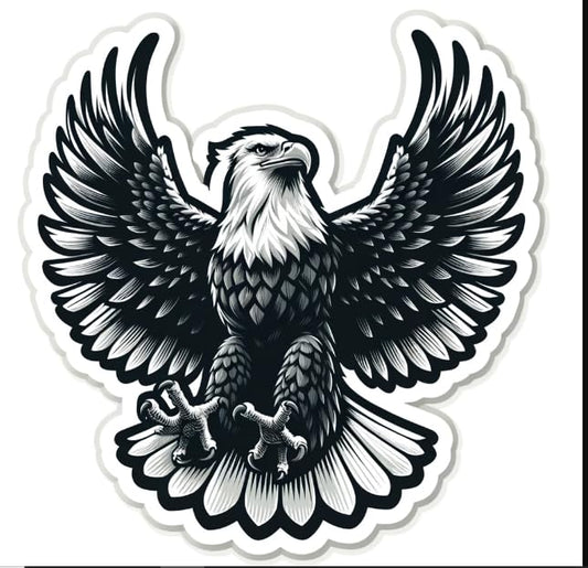 Vinyl sticker: Majestic Bald Eagle Soaring Sticker - Realistic Eagle Decal for Outdoor Gear, Vehicles, Patriotic Decor - Vinyl Sticker for Wildlife Enthusiasts (6)