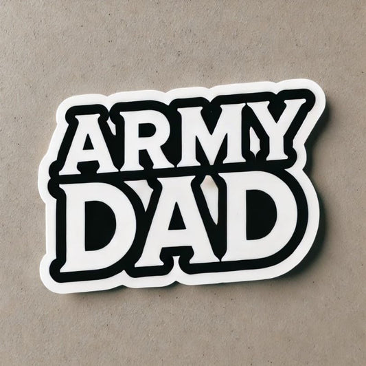 Vinyl sticker: Army Dad Sticker Decal for Laptop, Car, Window, Bumper, Truck, Waterproof Vinyl, Auto, Water Bottle, and More
