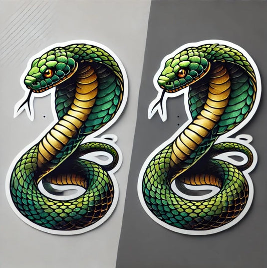 Vinyl sticker: Golden Serpent Vinyl Decal for Laptop, Wall, Car, Window, Bumper, Sticker, Waterproof Auto, Truck, Water Bottle (4)
